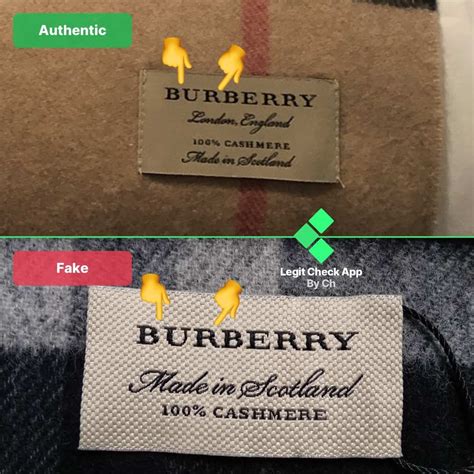 vintage burberrys tag real vs fake|authentic burberry scarves.